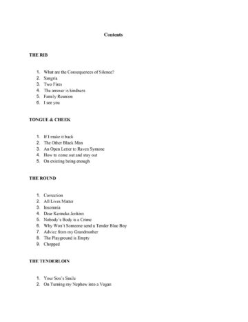 BUTC - TOC 1 BUTC - TOC 1